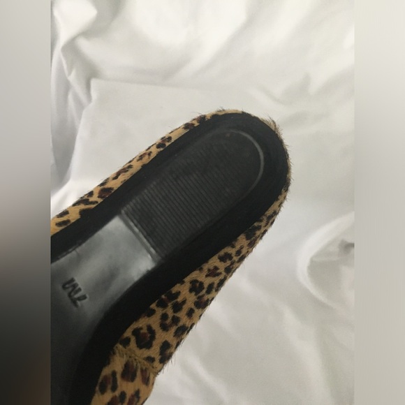 EUC Kate Spade gorgeous leopard print cow fur black suede wedge. - Picture 15 of 16